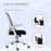 Mesh Office Chair, Computer Desk Chair with Flip-up Armrests, Lumbar Back Support and Swivel Wheels, Black