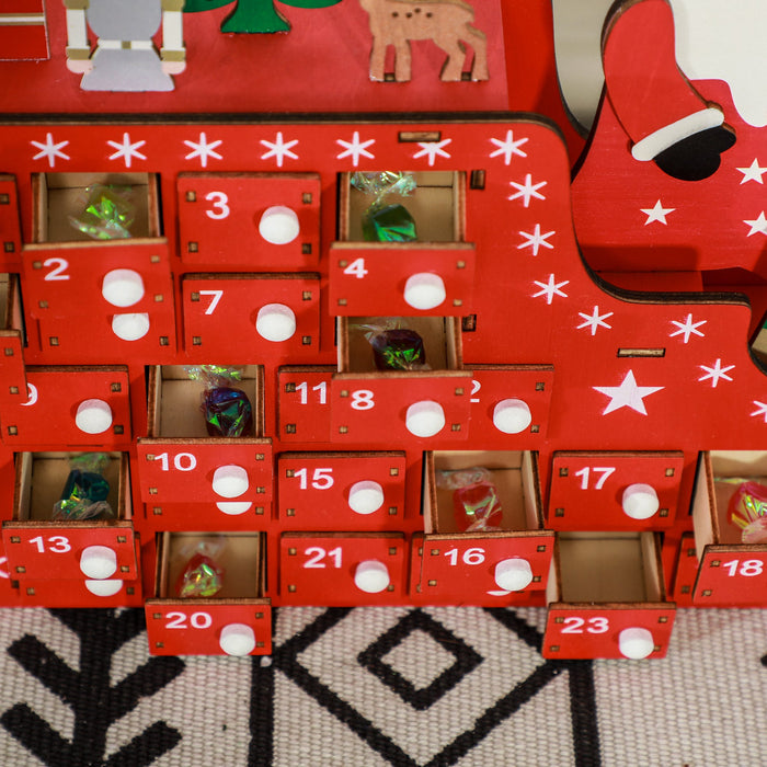 Advent Calendar, Christmas Countdown Calendar with 24 Drawers