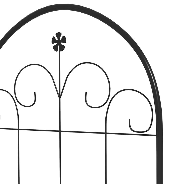 Metal Trellis Set of 2, Garden Trellis for Climbing Plants Support Frames, Floral Design