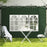 Gazebo Side Panels, Sides Replacement with Window for 3x3(m) or 3x4m Pop Up Gazebo, 2 Pack, Green