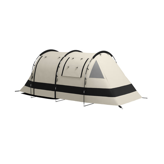 Blackout Camping Tent with Bedroom & Living Room for 4-5 Person, Khaki