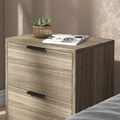 Bedside Tables Set of 2 with 2 Drawers for Bedroom, Living Room