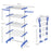 4-Tier Large Clothes Airer Stainless Steel Clothes Drying Rack Blue