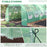 Polytunnel Greenhouse Walk-in Grow House Tent with Roll-up Sidewalls, Zipped Door and 8 Windows, 4x3x2m Green