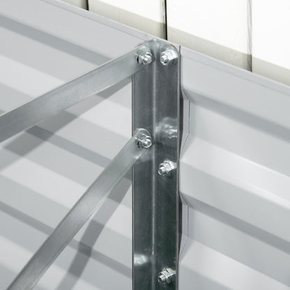 Galvanised Steel Outdoor Raised Bed w/ Reinforced Rods, Light Grey