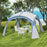 3.5 x 3.5M Camping Gazebo, Outdoor Event Shelter Dome Tent Garden Sun Shelter Patio Spire Arc Pavilion Camp Sun Shade, Blue