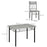 5 Pieces Dining Room Sets, Kitchen Table and Chairs Set 4 with Marble Top