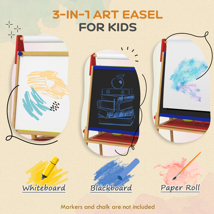 3 in 1 Kids Easel with Paper Roll