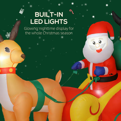 Blow Up Outdoor Christmas Decoration with Built-in LED Lights