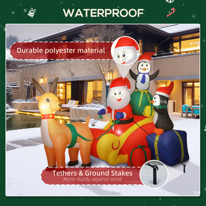 Blow Up Outdoor Christmas Decoration with Built-in LED Lights