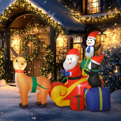 Blow Up Outdoor Christmas Decoration with Built-in LED Lights