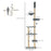 Floor to Ceiling Cat Tree, 6-Tier Play Tower Climbing Activity Center w/ Scratching Post, Hammock, Adjustable Height 230-250cm, Grey