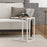 C Shape Side Table w/ Wood-Effect Top, White