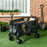 Folding Garden Trolley, Cargo Traile on Wheels, Collapsible Camping Trolley, Outdoor Utility Wagon, Grey