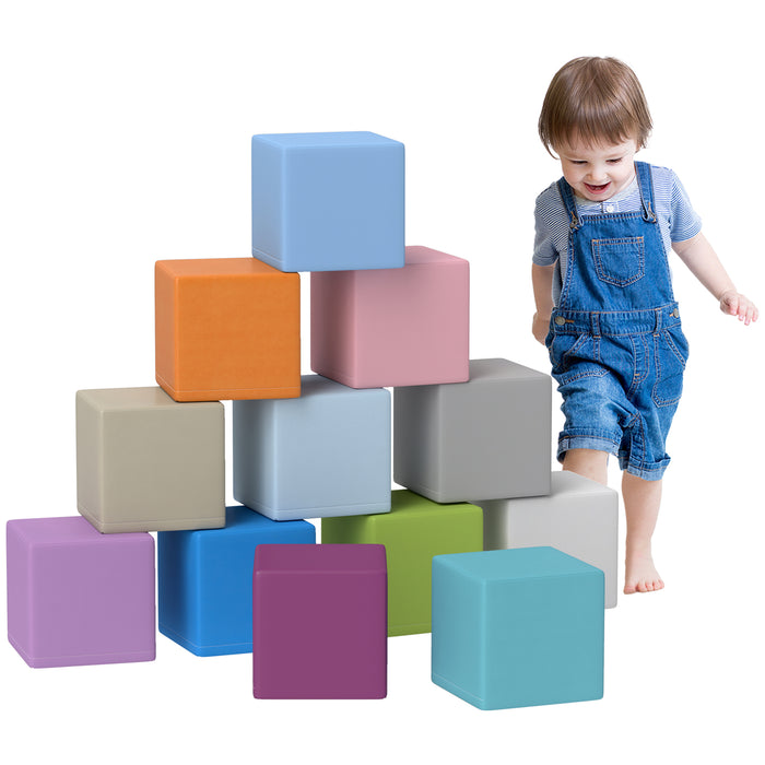 12 PCs Soft Play Blocks Soft Foam Toy Blue