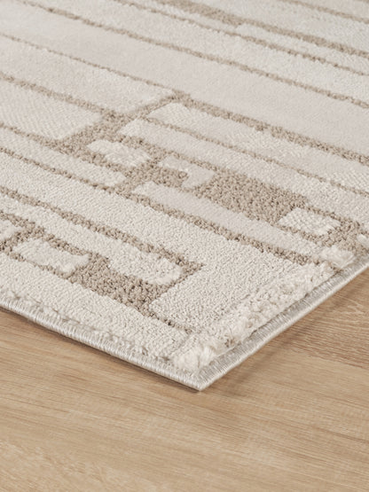 Hamilton Modern Sheen Area Rug - Blocked Bold Geometric Design - 3 Colours Available