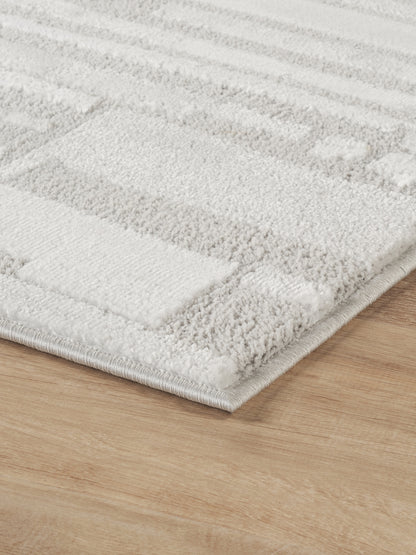 Hamilton Modern Sheen Area Rug - Blocked Bold Geometric Design - 3 Colours Available