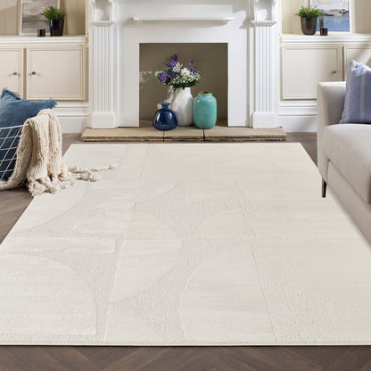 Hamilton Modern Sheen Area Rug - Abstract Motif Geometric Lines Design - 3 Colours Available