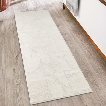 Hamilton Modern Sheen Area Rug - Abstract Motif Geometric Lines Design - 3 Colours Available