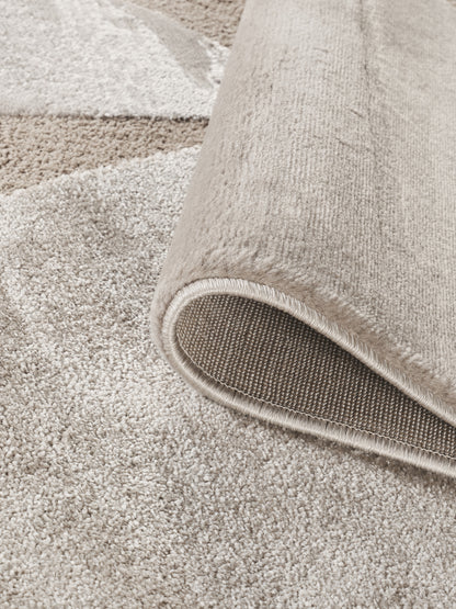 Hamilton Modern Sheen Area Rug - Abstract Motif Geometric Lines Design - 3 Colours Available