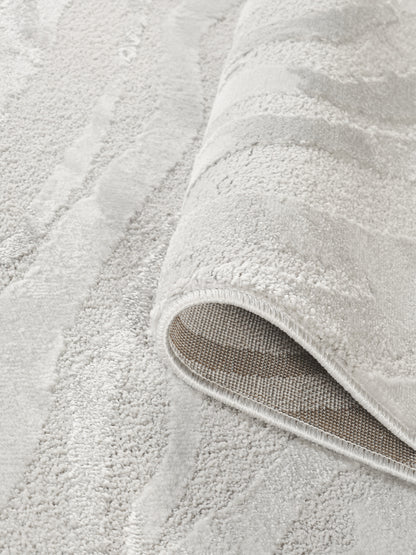 Hamilton Modern Metallic Sheen Area Rug - Marble Inspired Design - 3 Colours Available