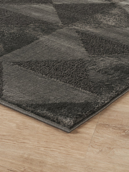 Hamilton Modern Metallic Sheen Area Rug - Mosaic Geometric Triangle Design - 3 Colours Available