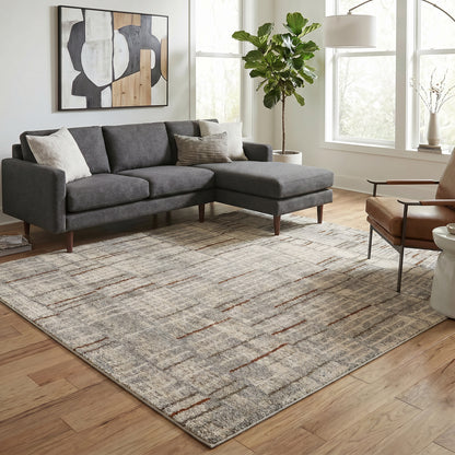 Rhodes Hatch Modern Living Room Contemporary Geometric Area Rugs - 2 Colours Available