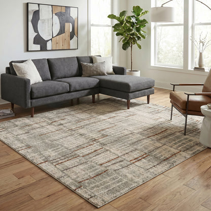 Rhodes Hatch Modern Living Room Contemporary Geometric Area Rugs - 2 Colours Available