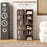 CD Media Display Shelf Unit Tower Rack with Adjustable Shelves, Set of 2