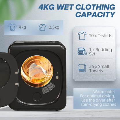 4kg 800W Vented Tumble Dryer with Deodorize, Smart Mode