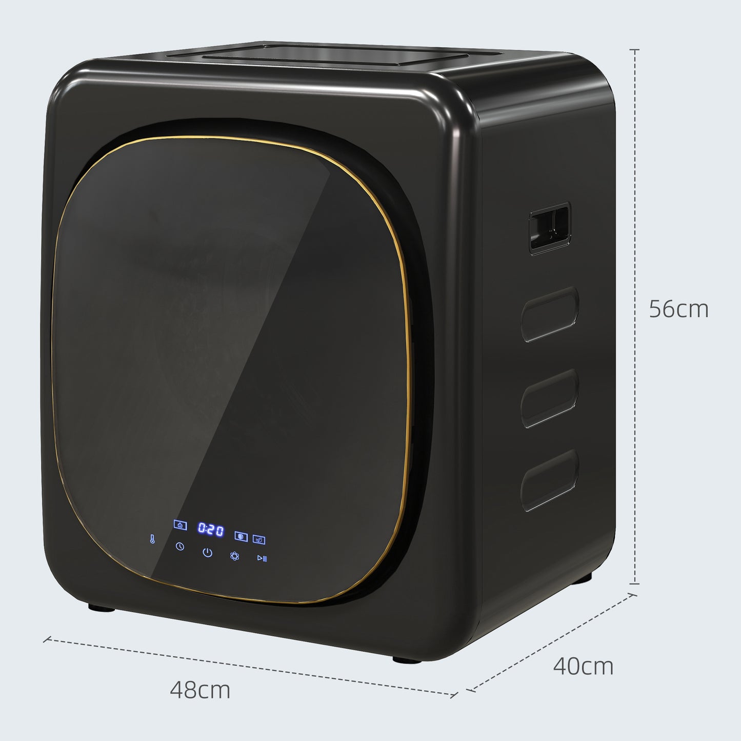 4kg 800W Vented Tumble Dryer with Deodorize, Smart Mode