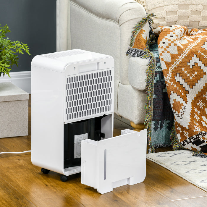 12L/Day Protable Quiet Air Dehumidifier with Purifier, Timer, 5 Modes