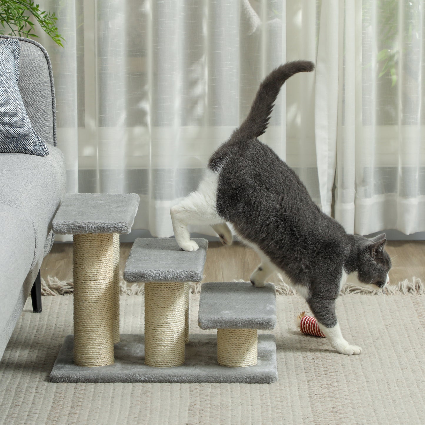 Cat Steps 3 Stairs Deluxe Pet Portable Easy Climb Assistance Lightweight
