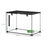 50 x 30 x 35 cm Reptile Glass Terrarium, Reptile Breeding Tank, Climbing pet Glass Containers, Arboreal Box, with Strip Patch Thermometer-Black