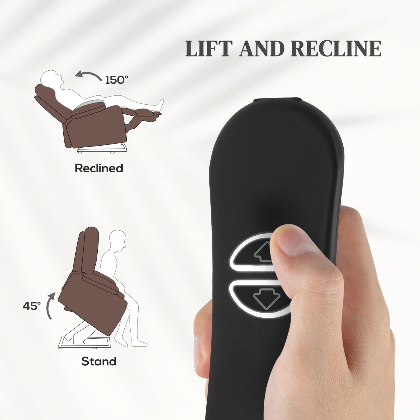 Massage Recliner Chair, Lift Chair with Heat, USB, Remote, Brown