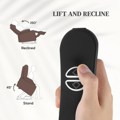 Massage Recliner Chair, Lift Chair with Heat, USB, Remote, Brown