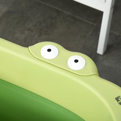 Foldable Baby Bathtub for Newborns Infants Toddlers w/ Stool - Green