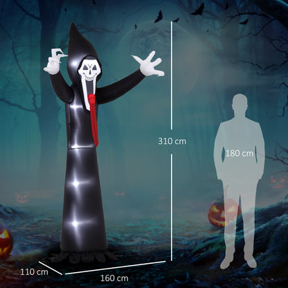 10 FT Grim Reaper Halloween Inflatable for Indoor, Outdoor Party