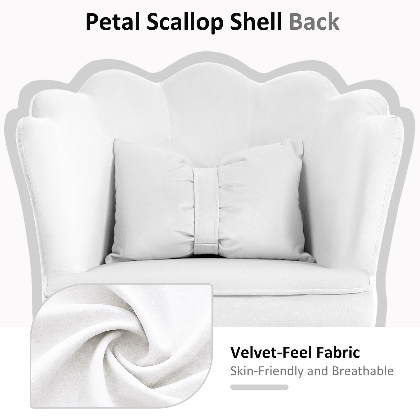 Armless Desk Chair Home Office Chair w/ Wide Seat Tilt Function White