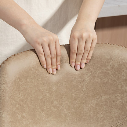 Dining Table, 60 cm Round Kitchen Table for 2 with Steel Base, Black