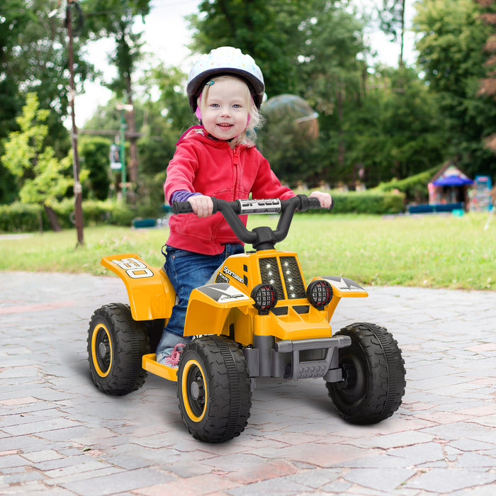 6V Electric Quad Bike for Kids w/ Forward Backward - Yellow