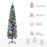 6' Artificial Prelit Christmas Trees Holiday D√©cor with Colourful LED Lights, Pencil Shape, Steel Base