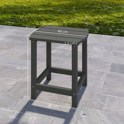 Outdoor Side Table, Adirondack Side Table, Indoor Outdoor, Grey