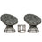 Three-Piece Rattan Garden Moon Chair Set - Grey