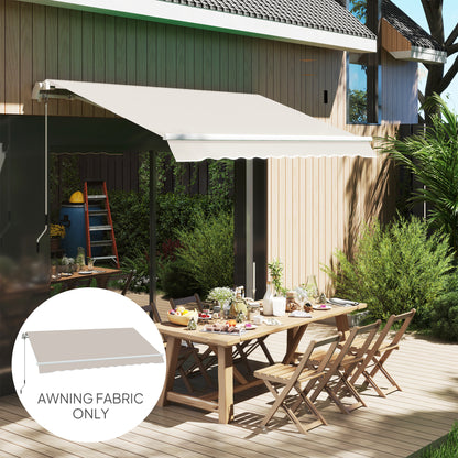 Replacement Canopy for 3 x 2.5 m Awning (Fabric Only), Cream White