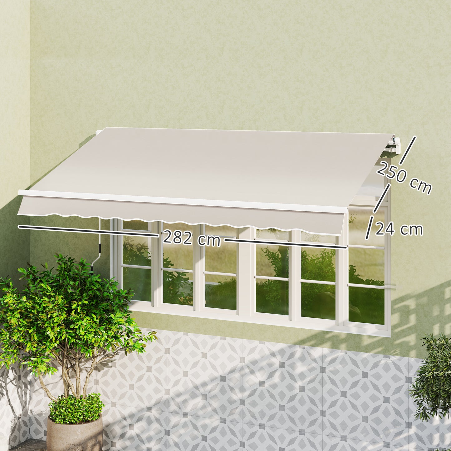 Replacement Canopy for 3 x 2.5 m Awning (Fabric Only), Cream White