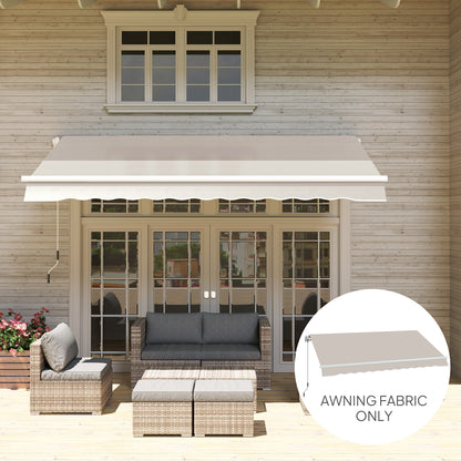 Replacement Canopy for 3 x 2.5 m Awning (Fabric Only), Cream White