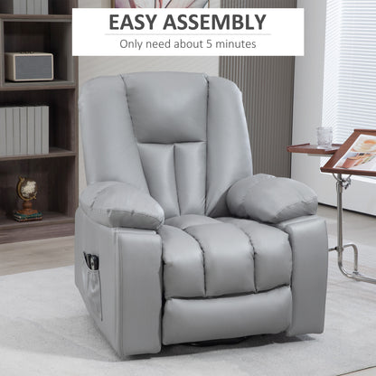 Riser and Recliner Chair for Elderly, Quick Assembly, Charcoal Grey