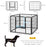 Heavy Duty Dog Playpen, 4 Panel Puppy Pen, Foldable Dog Kennel Both Indoor Outdoor Use Collapsible Design 82L x 82W x 60H (cm)