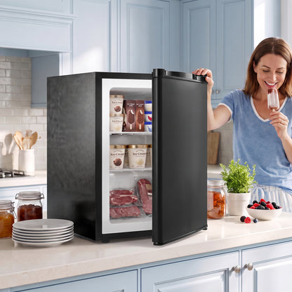 59.1L Tabletop Freezer with Reversible Door - Black